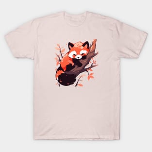 Red panda sleeping in a tree T-Shirt